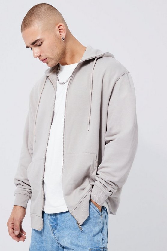 Oversized Zip Through Heavy Loopback Hoodie 1 Oversized Zip Through Heavy Loopback Hoodie