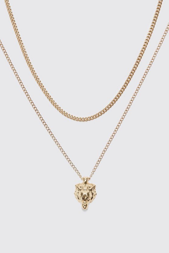 Animal Pendant Double Layer Necklace