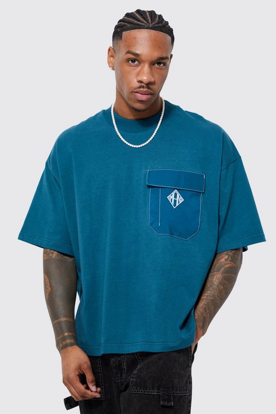 Oversized Boxy Nylon Utility T-shirt 1 Oversized Boxy Nylon Utility T-shirt