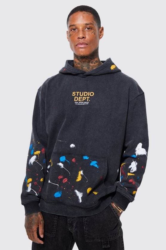 Oversized Washed Paint Splatter Hoodie 1 Oversized Washed Paint Splatter Hoodie