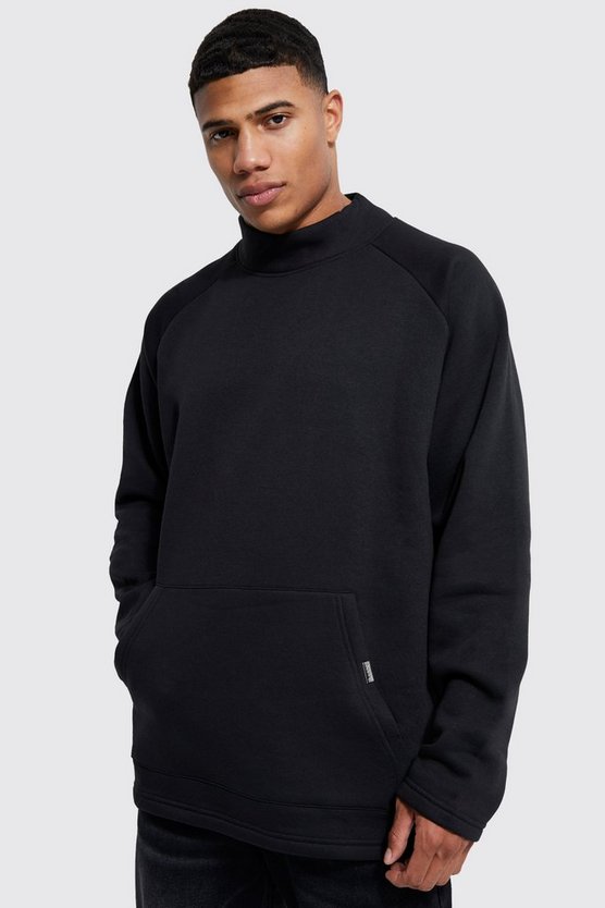 Oversized Extended Neck Raglan Sweatshirt 1 Oversized Extended Neck Raglan Sweatshirt