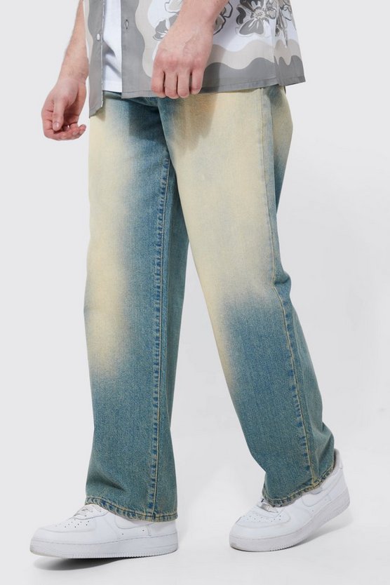 Baggy Fit Faded Wash Jeans 1 Baggy Fit Faded Wash Jeans