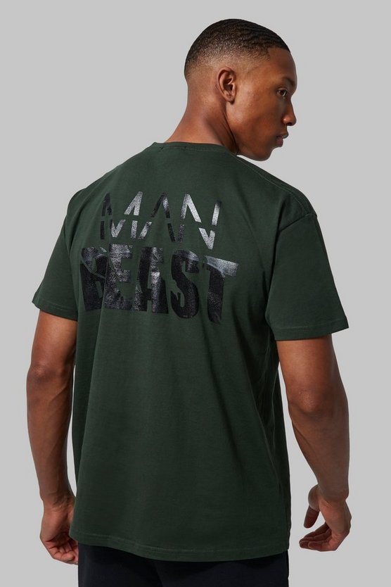 Man Active X Beast Back Print T-shirt 1 Man Active X Beast Back Print T-shirt