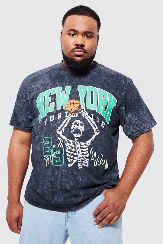 Plus Oversized Extended Neck Acid Wash Tshirt 1 Plus Oversized Extended Neck Acid Wash Tshirt