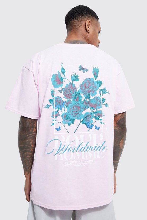 Oversized Pour Homme Floral Graphic T-shirt 1 Oversized Pour Homme Floral Graphic T-shirt
