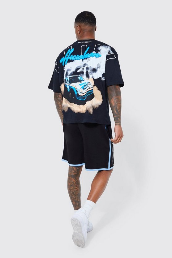 Oversized Boxy Rally Graphic T-shirt And Short Set 1 Oversized Boxy Rally Graphic T-shirt And Short Set