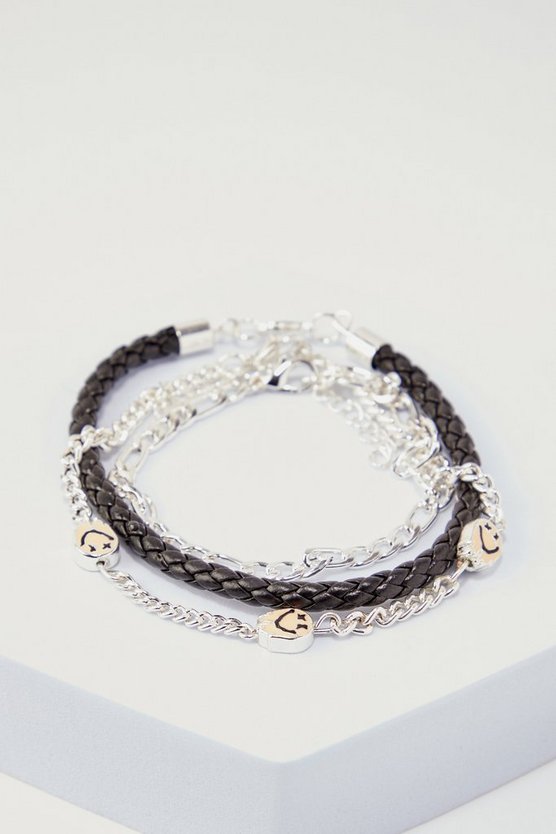 2 Pack Bead Drip Face Bracelet