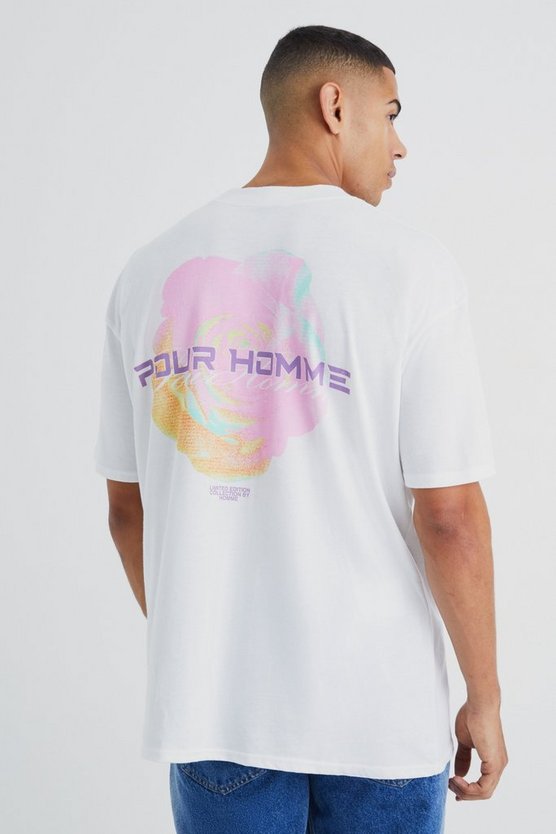 Oversized Pour Homme Rose Graphic T-shirt 1 Oversized Pour Homme Rose Graphic T-shirt