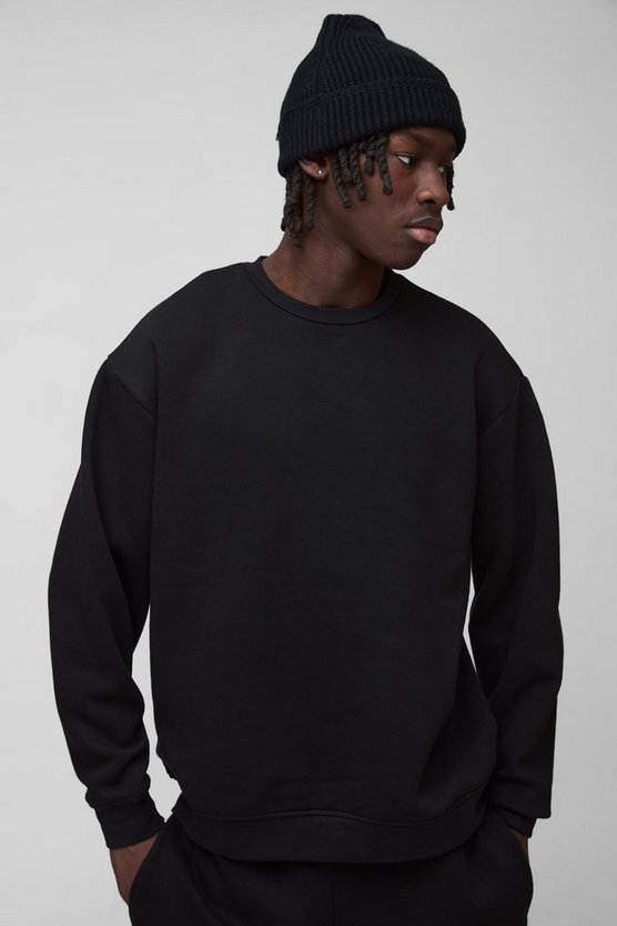 330GSM Oversized Basic Crew Neck Sweatshirt
