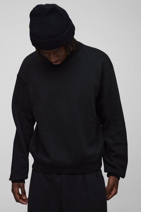 330GSM Oversized Boxy Extended Neck Limited high Build Print Sweatshirt