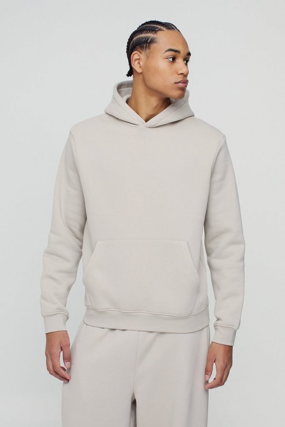 330GSM Basic Regular Fit Over The Head Hoodie