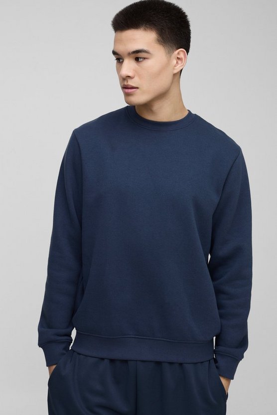 330GSM Basic Regular Fit Crew Neck Sweatshirt