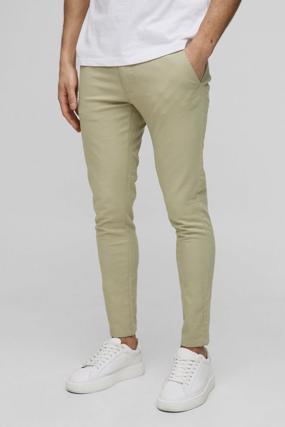 Fixed Waist Skinny Chino Pants In Khaki 1 Fixed Waist Skinny Chino Pants In Khaki