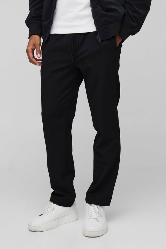 Elasticated Waist Tapered Smart Woven Sweatpants