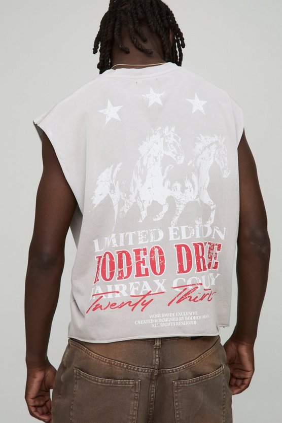 Oversized Shrunken Washed Western Graphic Tank 1 Oversized Shrunken Washed Western Graphic Tank