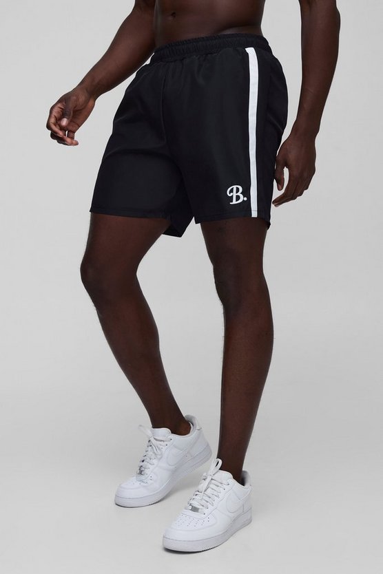 Branded Regular fit Mid length Embroidered Swim Trunks