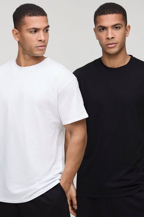 2 Pack Basic Regular Fit Crew Neck T-Shirts