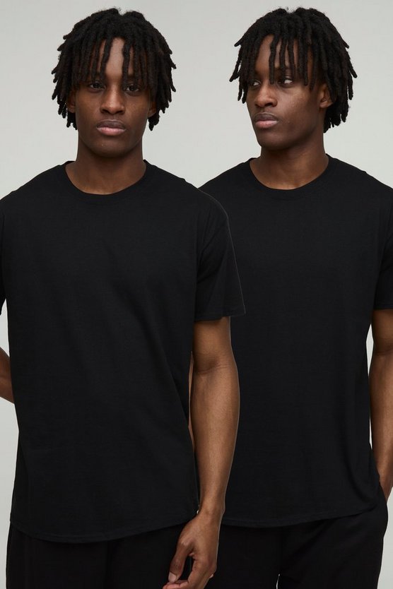 2 Pack Basic Regular Fit Crew Neck T-Shirts