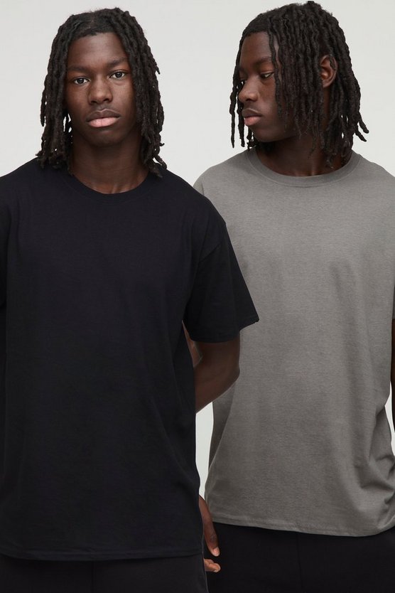 2 Pack Basic Regular Fit Crew Neck T-Shirts