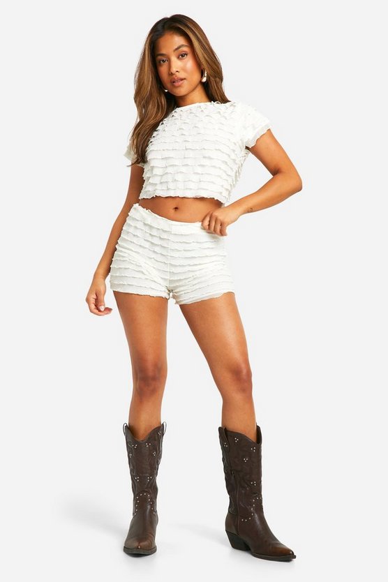 Petite Ruffle Micro Short Set