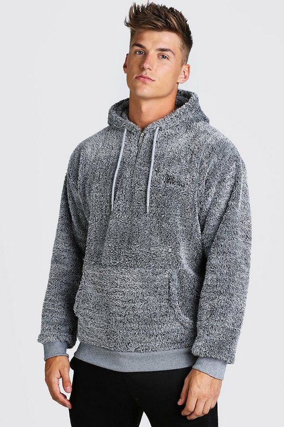 Oversized MAN Official 1/4 Zip Borg Hoodie 1 Oversized MAN Official 1/4 Zip Borg Hoodie