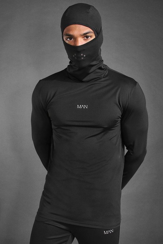 Man Active Gym Muscle Fit Snood Hoodie 1 Man Active Gym Muscle Fit Snood Hoodie