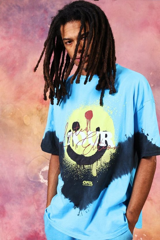Oversized Tour Drip Face Tie Dye T-shirt 1 Oversized Tour Drip Face Tie Dye T-shirt