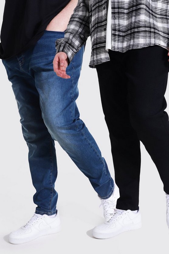 2 Pack Plus Size Stretch Skinny Fit Jean