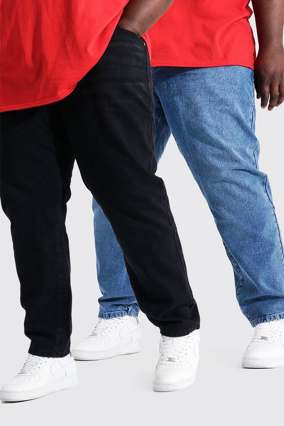 2 Pack Plus Size Slim Fit Rigid Jean