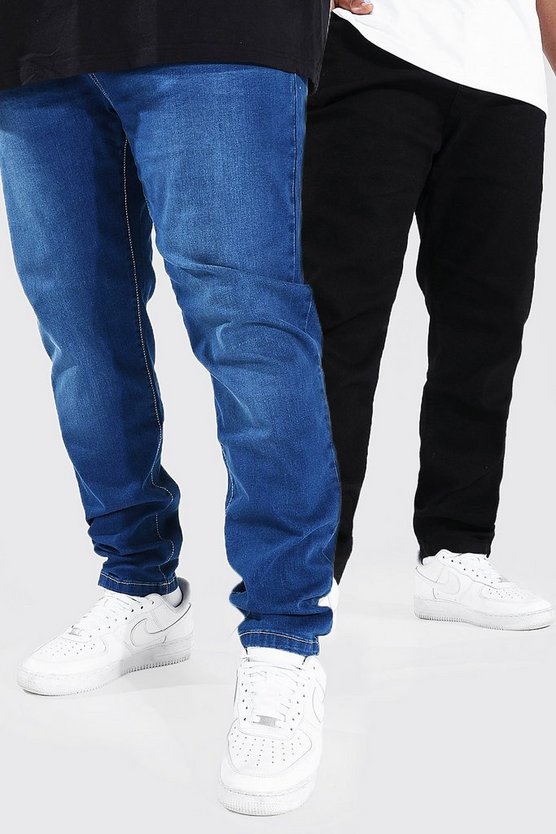 2 Pack Plus Size Stretch Skinny Fit Jeans