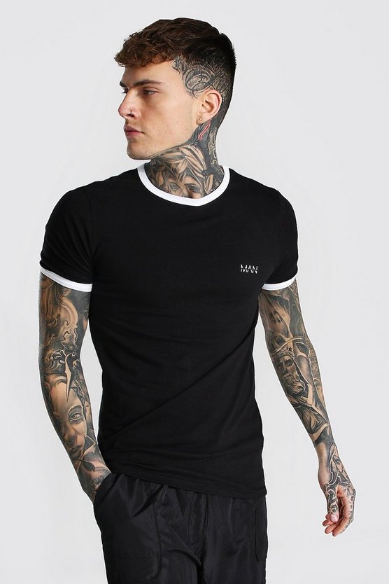 Muscle Fit Original Man Ringer T-shirt 1 Muscle Fit Original Man Ringer T-shirt