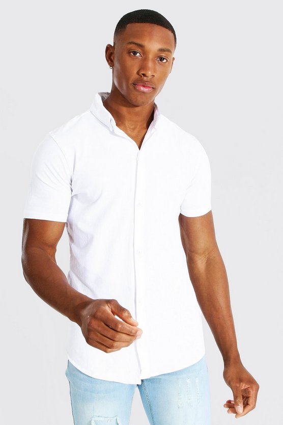 Short Sleeve Muscle Fit Jersey Shirt 1 Short Sleeve Muscle Fit Jersey Shirt