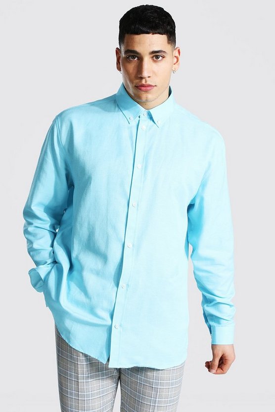 Long Sleeve Oversized Fit Oxford Shirt 1 Long Sleeve Oversized Fit Oxford Shirt
