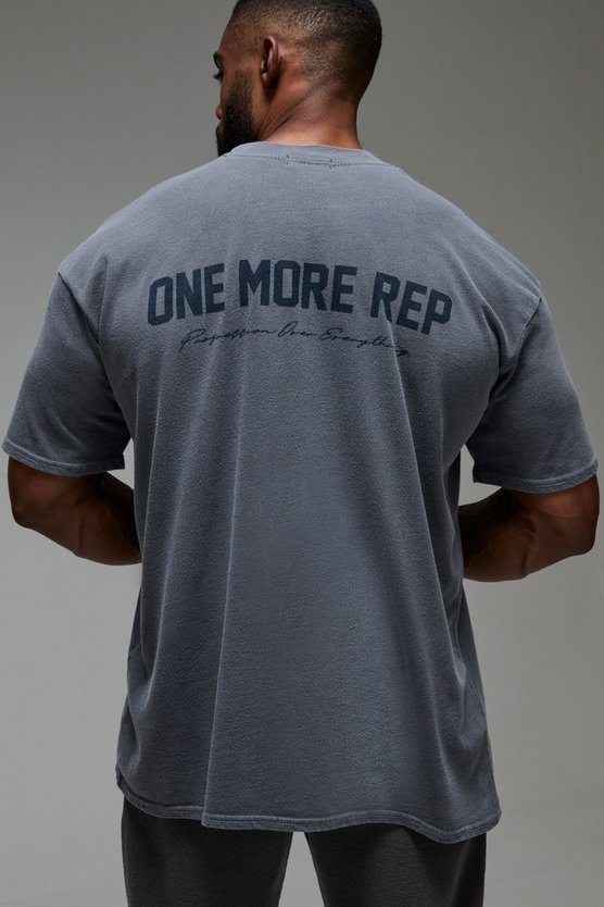 Man Active One More Rep Oversized Washed T-shirt