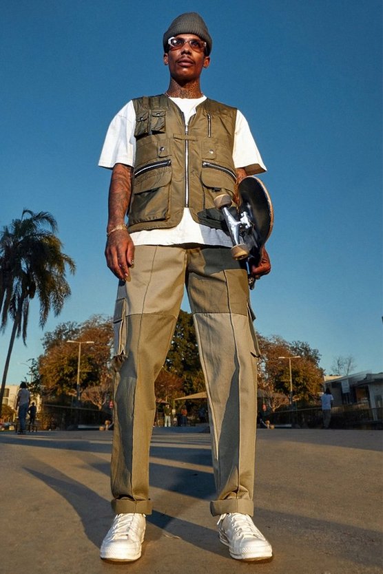 Regular Patchwork Twill Cargo Pants 1 Regular Patchwork Twill Cargo Pants
