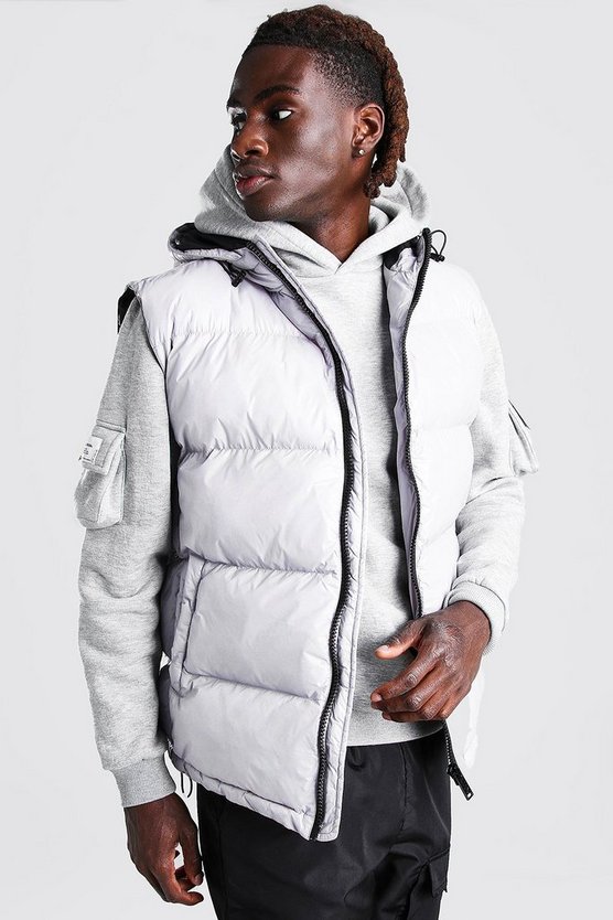 High Shine 4 Pocket Wet Look Gilet