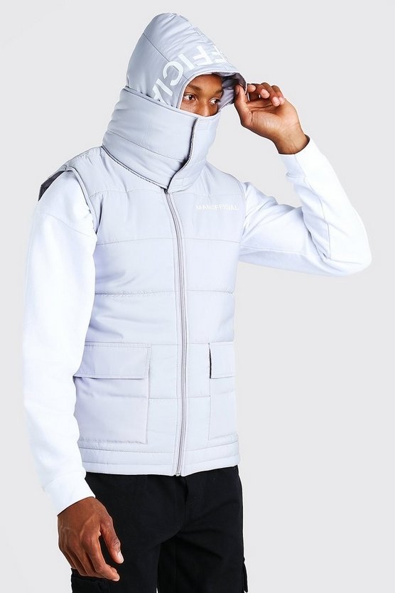 Extreme Snood Hood Vest With Hood Print