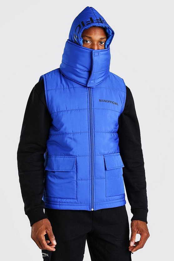 Extreme Snood Hood Vest With Hood Print