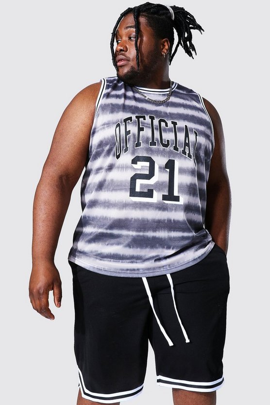 Plus Size Mesh Tie Dye Basketball Vest 1 Plus Size Mesh Tie Dye Basketball Vest