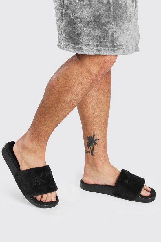 MAN Dash Faux Fur Lined Slider 1 MAN Dash Faux Fur Lined Slider