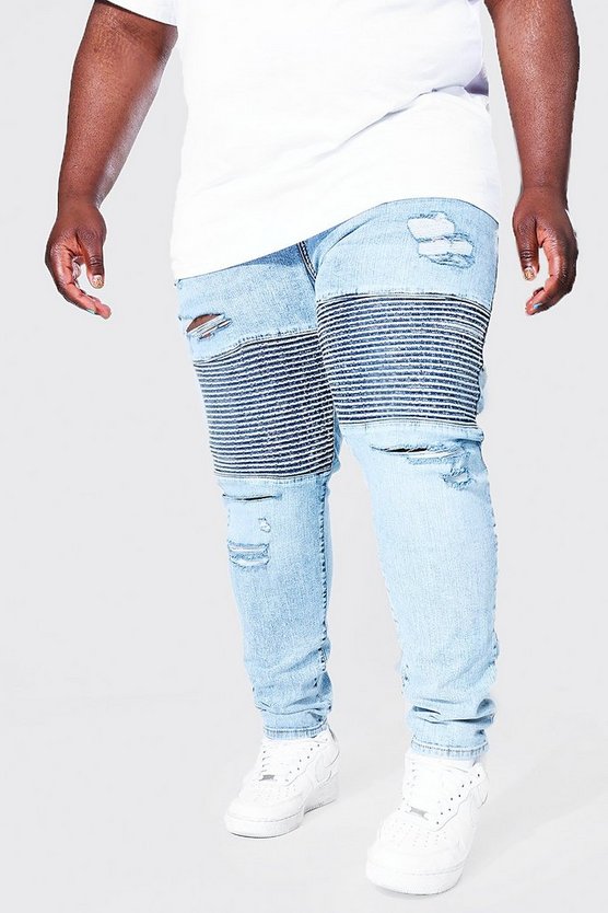 Plus Super Skinny All Over Rip Biker Jean 1 Plus Super Skinny All Over Rip Biker Jean