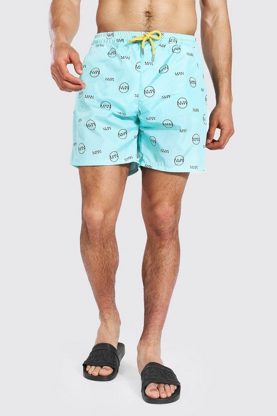 Man Branded Circle Swim Shorts 1 Man Branded Circle Swim Shorts