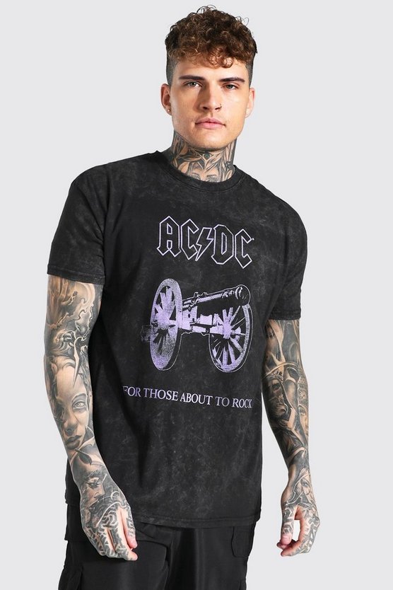 Oversized Ac-dc Acid Wash License T-shirt 1 Oversized Ac-dc Acid Wash License T-shirt