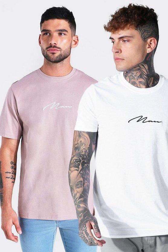 2 Pack Man Signature Crew Neck T-shirt 1 2 Pack Man Signature Crew Neck T-shirt