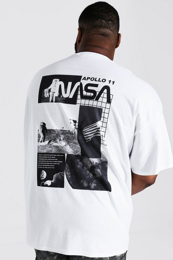 Plus Size Nasa Layered Back Print T-shirt 1 Plus Size Nasa Layered Back Print T-shirt