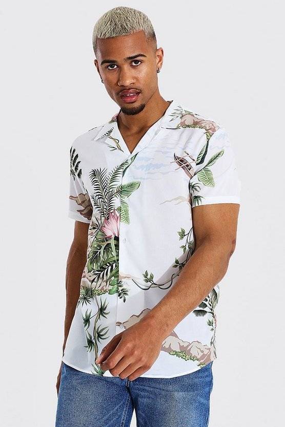 Short Sleeve Palm Revere Shirt 1 Short Sleeve Palm Revere Shirt