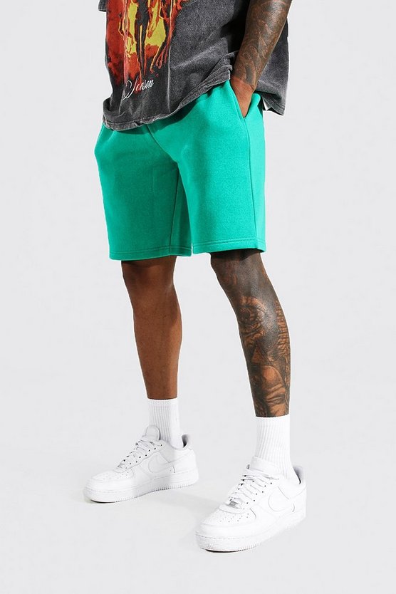 Basic Mid Length Regular Jersey Shorts 1 Basic Mid Length Regular Jersey Shorts