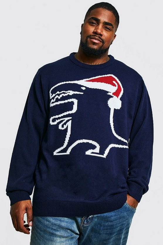 Plus Size Dino Christmas Sweater
