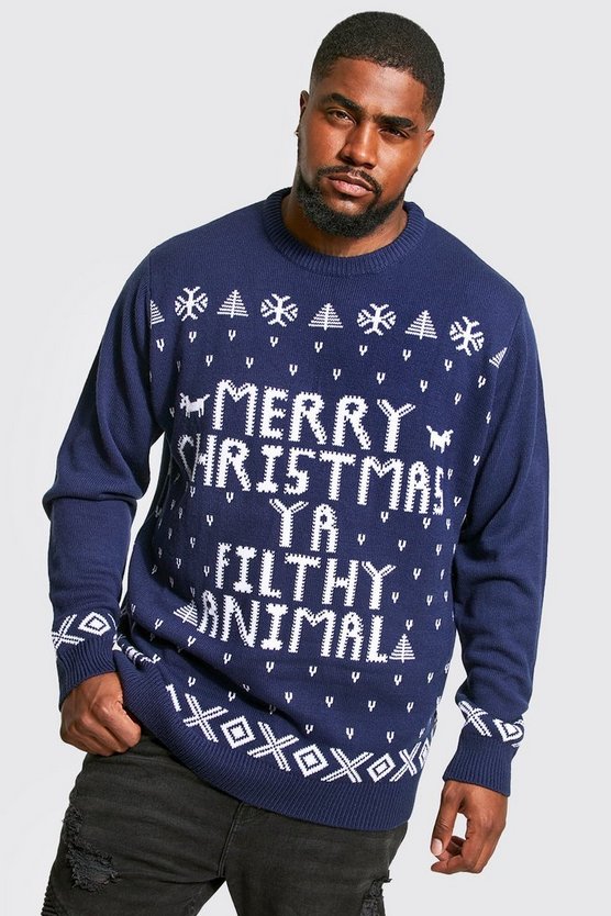 Plus Size Ya Filthy Animal Christmas Sweater