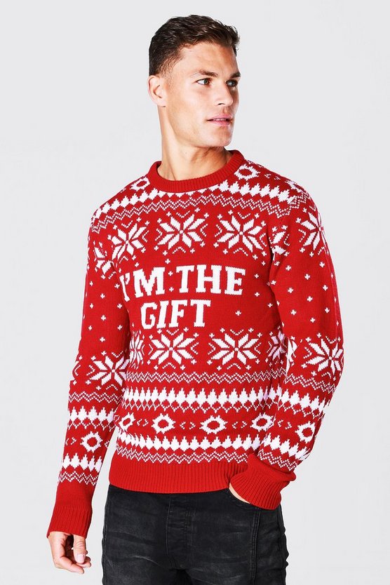 Tall 'I'm The Gift' Christmas Jumper